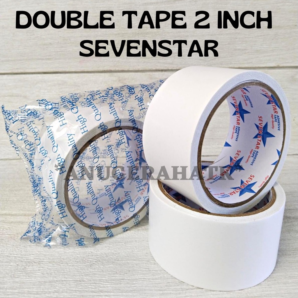 

Isolasi Double Tape STAR / SEVENSTAR 2 inch / 48 mm x 10 meter Murah (jamin Rekat)