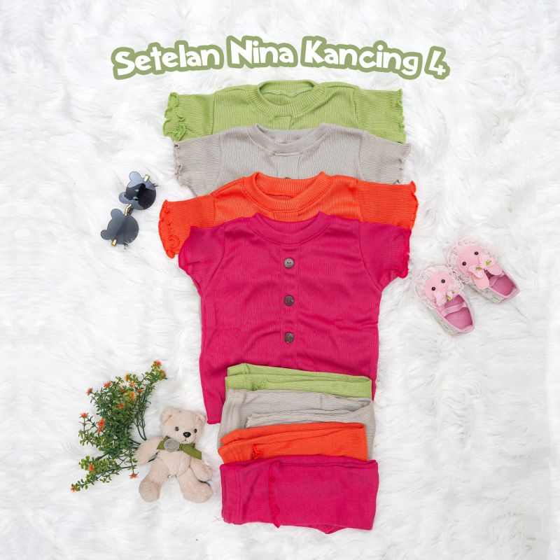 Baju Oneset Anak Perempuan NINA Ruffle Knit Tee Rib 1-5 Tahun