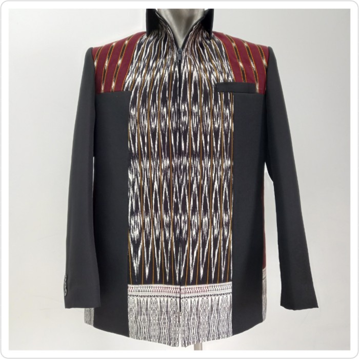 JAS JAKET BATIK PRIA MOTIF TOBU ULOS SUMATERA