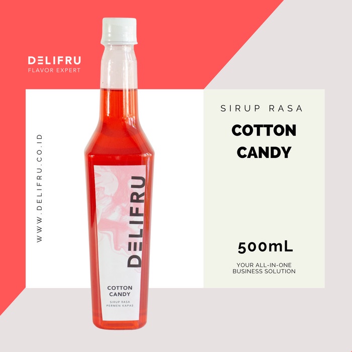 

DELIFRU SYRUP COTTON CANDY - SIRUP PERMEN KAPAS 500 ML