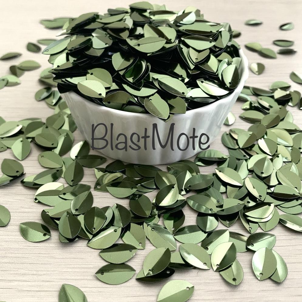 hemat PAYET SEQUIN LANCIP BORCI DAUN 10gr warna 1 kljf
