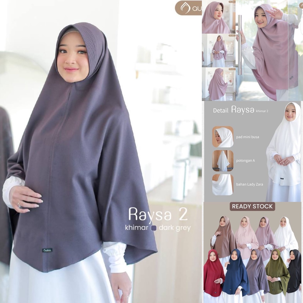 RAYSA KHIMAR by AUDINA INDONESIA JILBAB KHIMAR PET ANTEM JILBAB INSTAN HIJAB SYARI JILBAB JUMBO