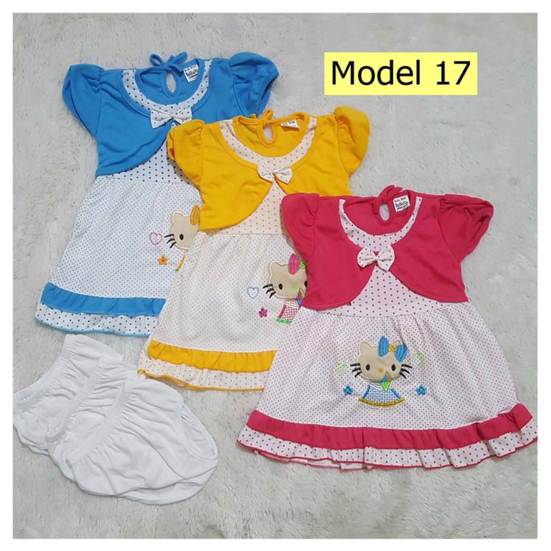 [part 2] Setelan Baju Bayi Perempuan / SETELAN Dress Bayi Usia 3 - 18 Bulan PREMIUM SYIFANA