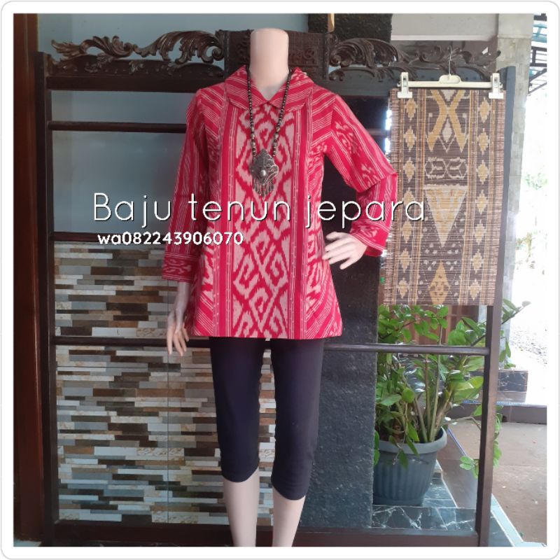 Blouse tenun atasan tenun atasan wanita baju tenun jepara tenun laris baju tenun murah btb70