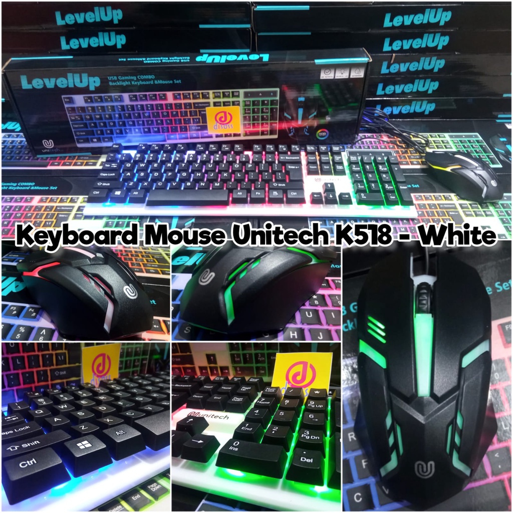 KEYBOARD MOUSE GAMING UNITECH K518 - DISASS JOGJA