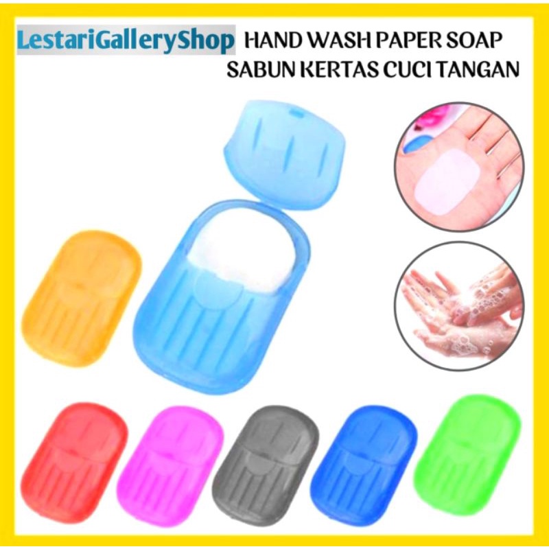 (LGS) Sabun Kertas Praktis / Travelling Paper Soap / Mini Washing Hand Bath Travel busa cuci tangan mandi