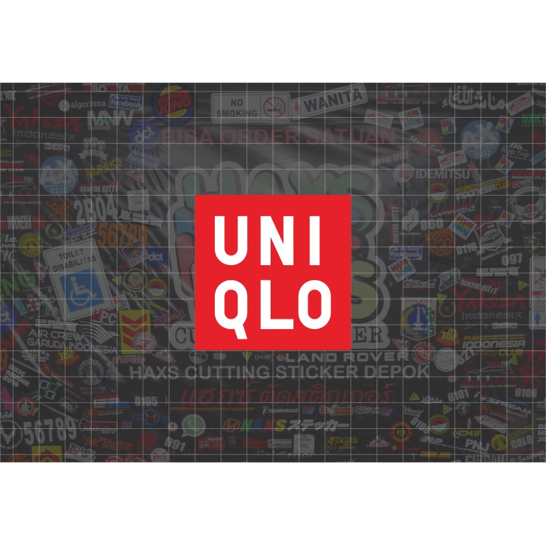 Cutting Sticker Logo Uniqlo 6 Cm Untuk Motor Mobil