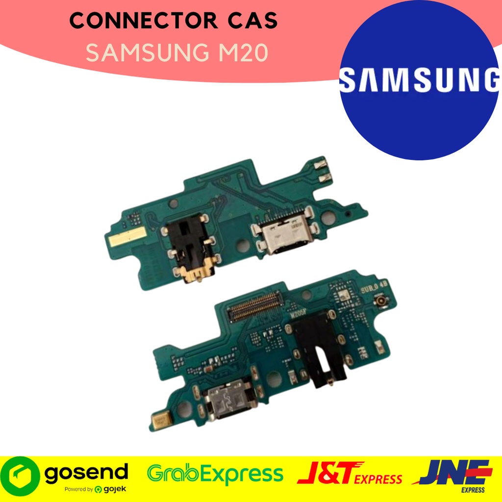 Konektor colokan cas Samsung M20 bergaransi