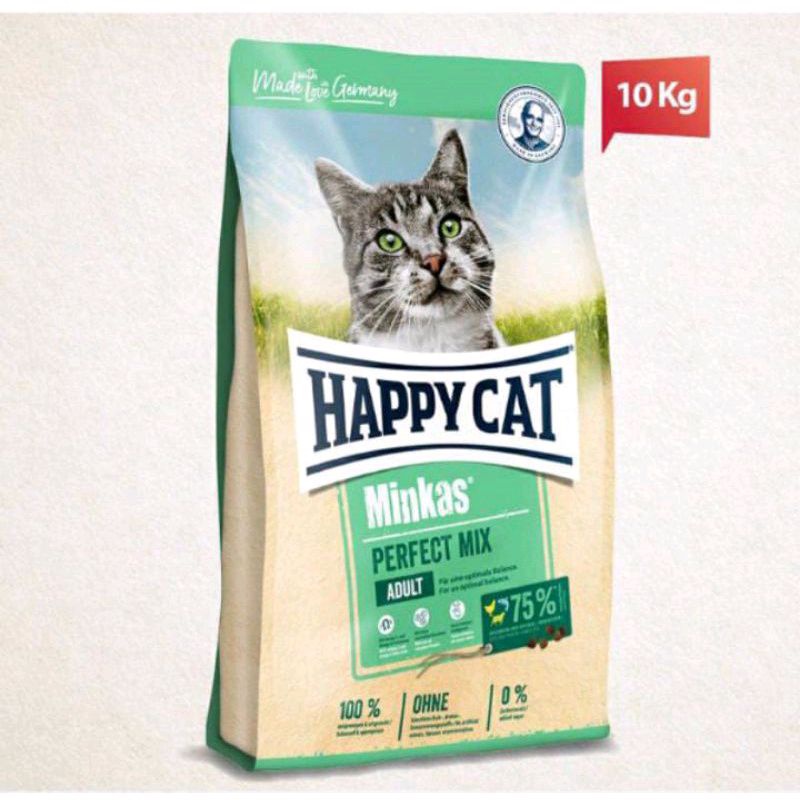 Makanan kucing Happy Cat Minkas Adult PERFECT MIX 10kg (Ekspedisi) makanan kucing dewasa happy cat
