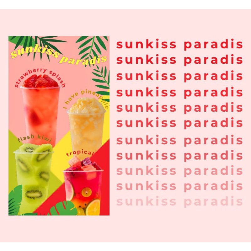 Jasa pembuatan Template poster - template story Instagram - Sunkiss Paradis Drink Edition