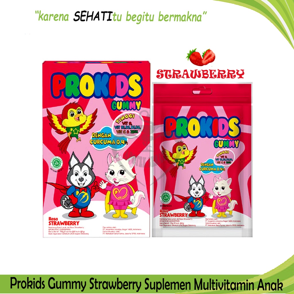 Pro Kids Gummy Suplemen Kesehatan Multivitamin Plus Curcuma Prokids