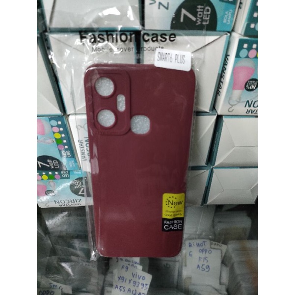 Softcase Smart 6 Plus Silikon Casing Selicon Case Macaron Pelindung Pro Camera