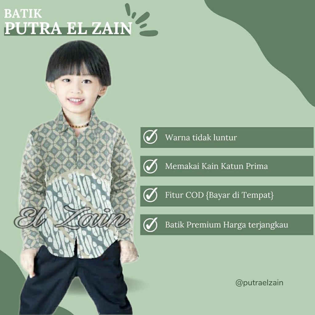 Baju anak terbaru Kemeja batik anak lengan panjang usia 1-13th termurah dan berkualitas tinggi