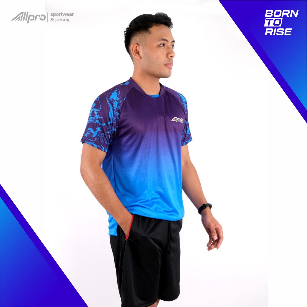ALLPRO DJ 13 Blue Kaos Sport Jersey PINGPONG Kaos TENIS MEJA