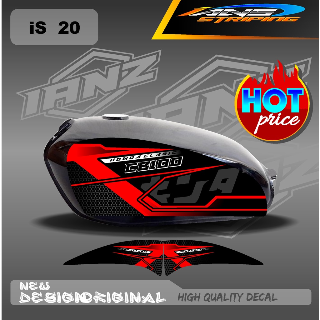 DECAL STRIPING LIST TANGKI CB100 HOLOGRAM / NON HOLOGRAM IS20