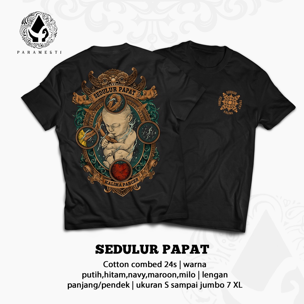 Jual Kaos Paramesti Sedulur Papat Kalima Pancer Budaya Jawa Shopee