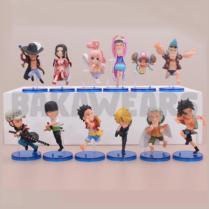 Action Figure One Piece: Cute Mini Kawaii Version - Luffy, Law, Sanji, Zoro, Ace, Mr 2, Rayleigh, Chopper, Franky, Hancock, Mihawk, Shirahoshi (bakawears)