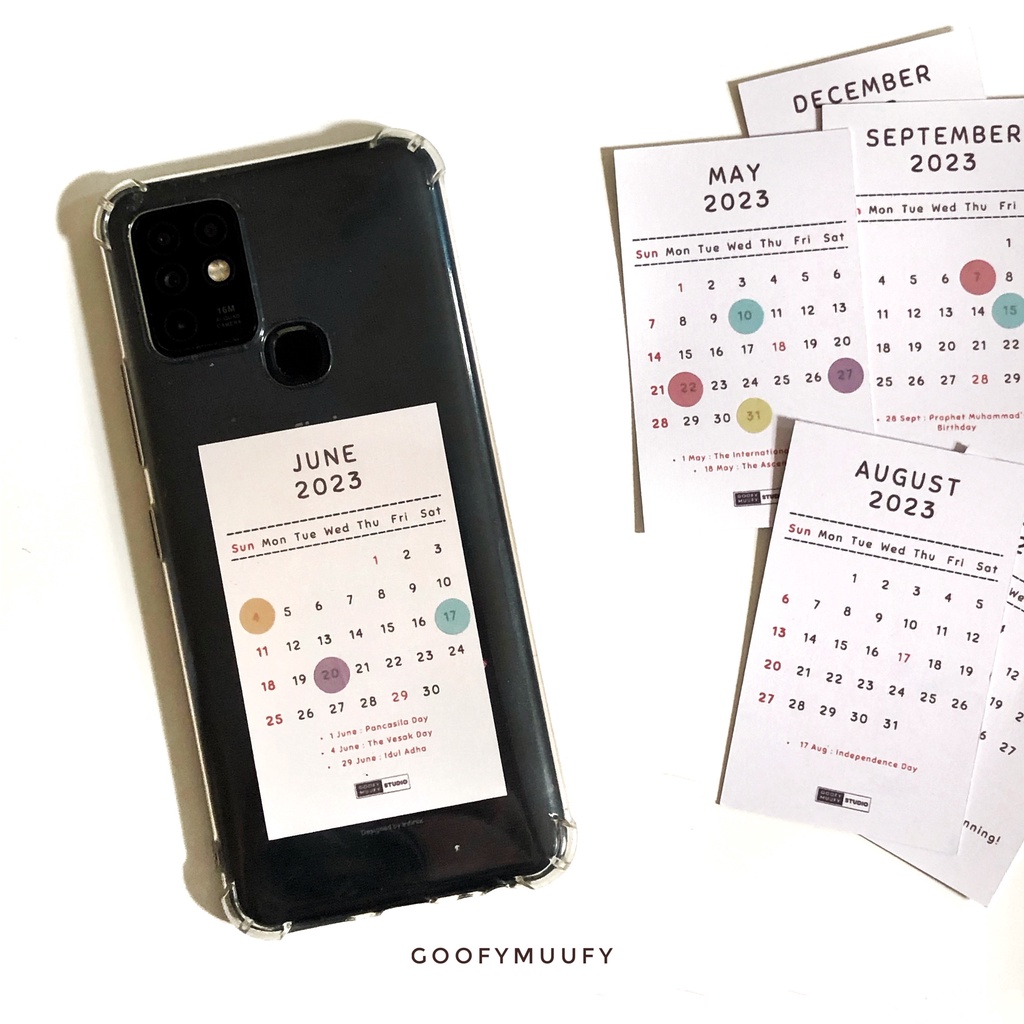 

Mini Polaroid Calendar 2023| Kalendar Jurnal | Bullet Journal | Mini Kalendar 2023