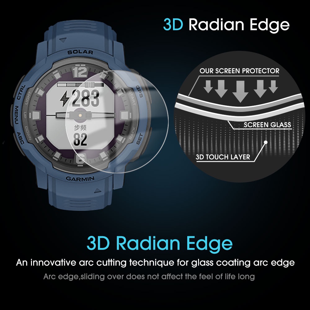 Garmin Instinct Crossover Tempered Film/HD Watch Film Untuk Garmin/Smart Watch Screen Protector/Kaca Film Anti Ledak/Aksesoris Jam Garmin