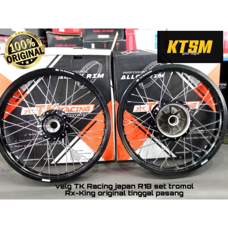 velg TK Racing japan set tromol Rx-King original tinggal pasang