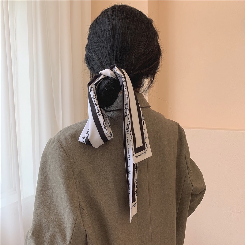Syal Premium Satin Scarf Motif Untuk Bandana