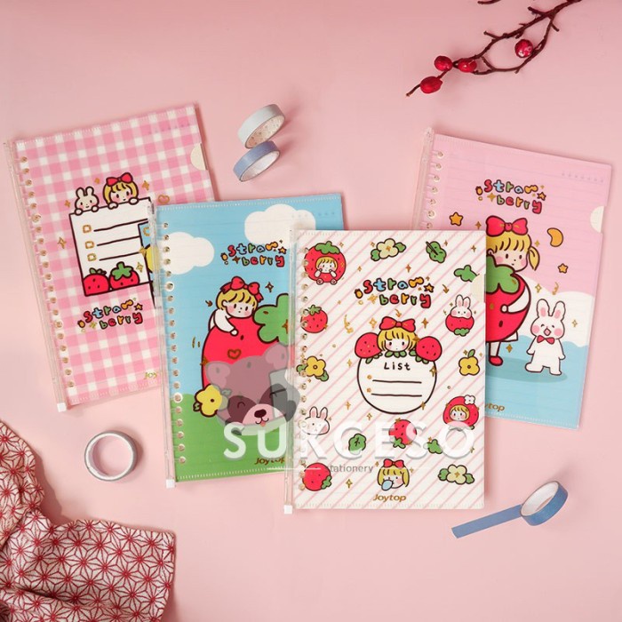 

Kertas Strawberry Girl File Binder Buku Catatan Notebook B5 Bergaris Lucu