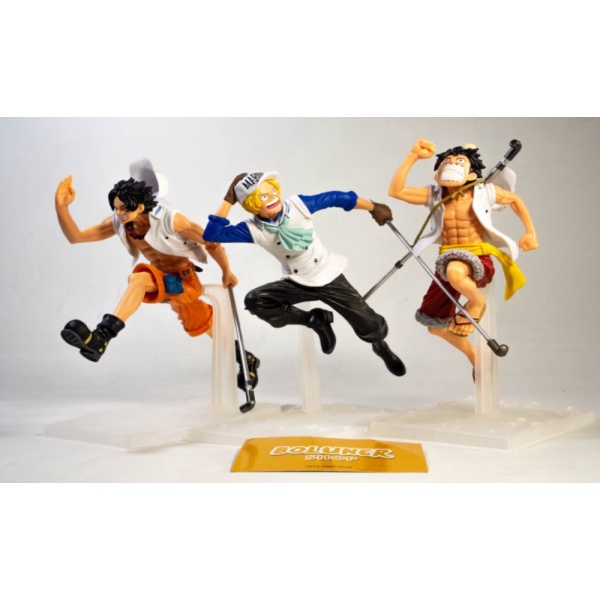 

Suite ace Berkualitas Luffy piece Magazine One Set Figure isi Sabo Jual PCS 3 Marine