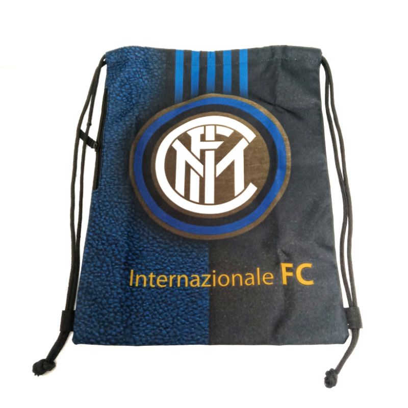 Tas Serut Futsal Sepak Bola Gymsack Stringbag Tas Gymsack Tas Serut Inter Milan Tas Olah Raga