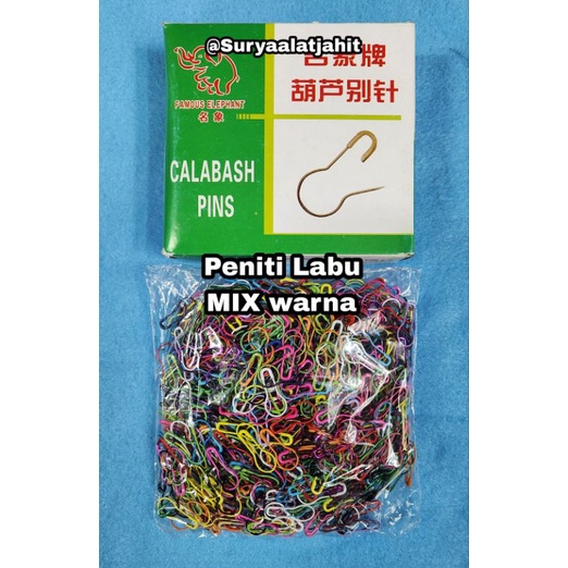Peniti Labu MIX warna-warni @1kotak =rp.28.000/1000pcs