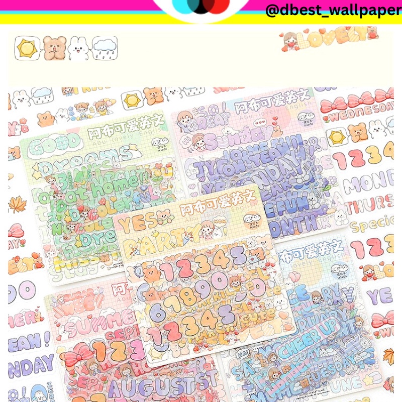 

STICKER TRANSPARANT PET ALPHANUMERIC LUCU WARNA PASTEL UNTUK DEKORASI BUKU JOURNAL JOURNALING SCRAPBOO SCRAPING BOOK MOTIF MOMO KERTAS NOTE CATATAN KECIL TEMA KARTUN JEPANG LUCU KAWAII CUTE STICKER DIARY LUCU AESTHETIC @dbestwallpaper