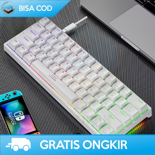 KEYBOARD MEKANIKAL 61 KEYS KEYBOARD GAMING K620 KEYBOARD KABEL TYPE-C