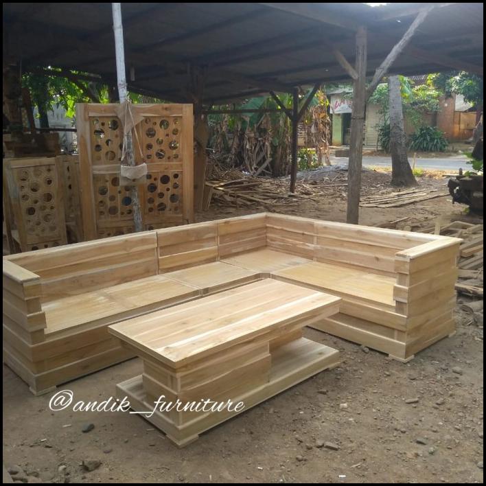 Jual Kursi Tamu Minimalis Box Kursi Sudut Minimalis Kayu Jati Asli ...