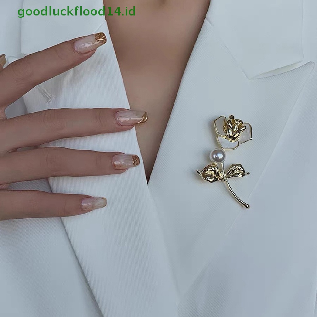 [GOOGFOUR] Bros Bunga Mawar Untuk Wanita Pria Kecantikan Flower Brooch Pin Hadiah Aksesoris [TOP]