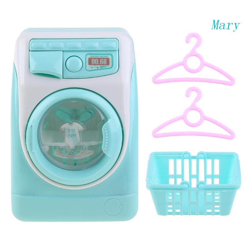 Mary Mini Pura-Pura Bermain Mainan Simulasi Mesin Cuci Mainan Anak Bisa Isi W