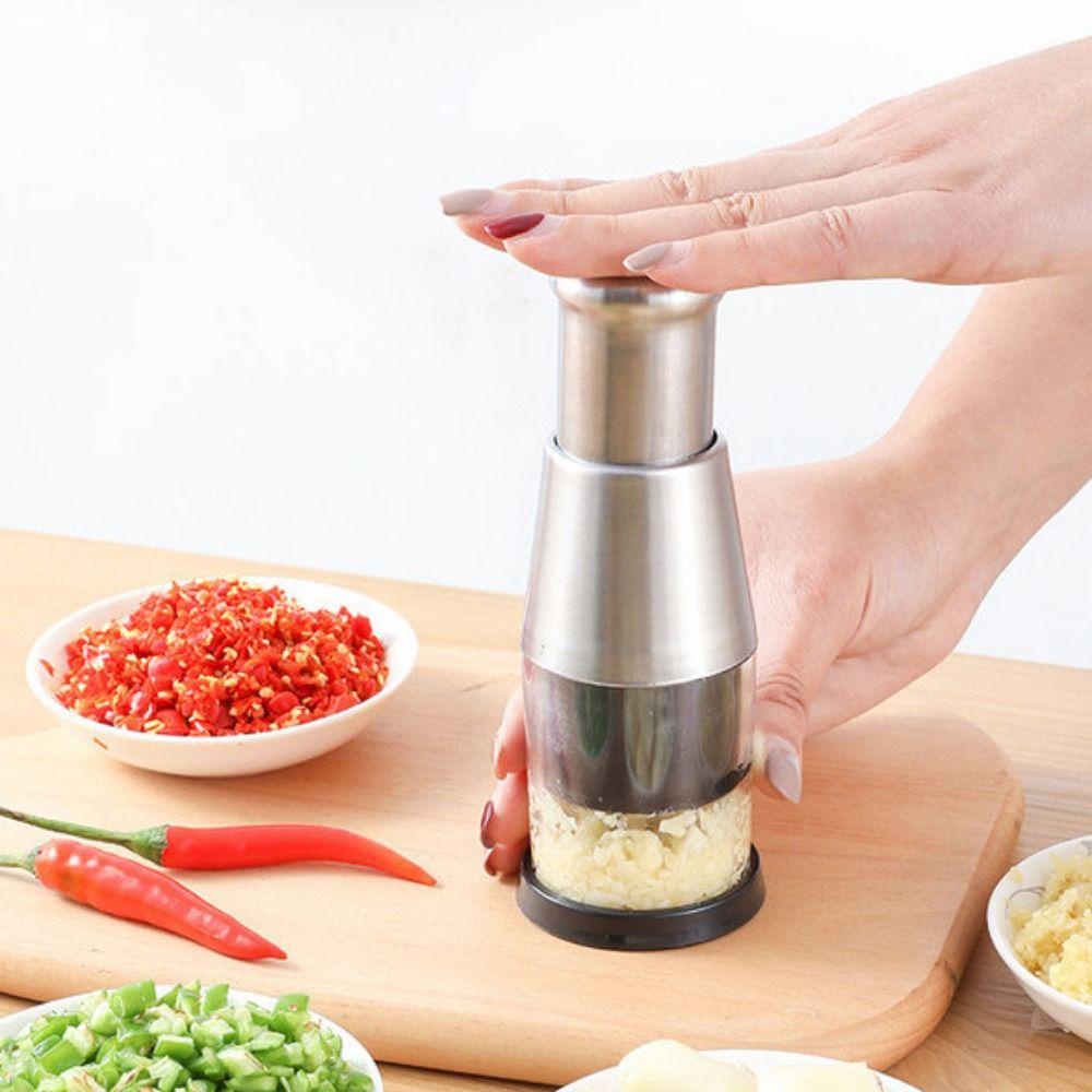 [Elegan] Garlic Chopper 2023stainless Steel Tajam Untuk Cabai Sayuran Penghancur Pemeras