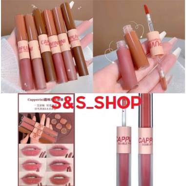 CAPPUVINI 2in1 Lipstick Lip Cream Lip Gloss dua sisi Matte LIPSTICK GLOSSY Lipstik CAPPUVINI ORI