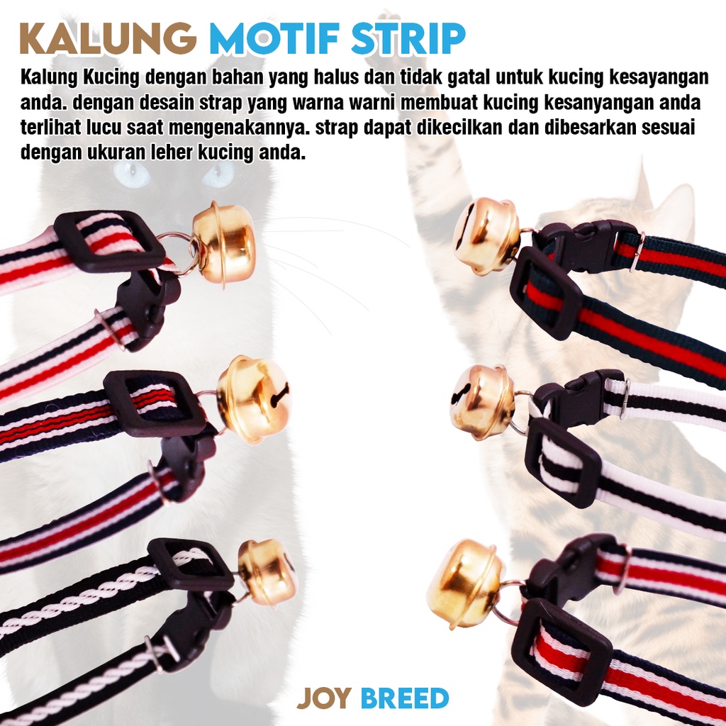 KALUNG KUCING BAHAN HALUS TIDAK GATAL KALUNG KUCING WARNA WARNI | JOY BREED