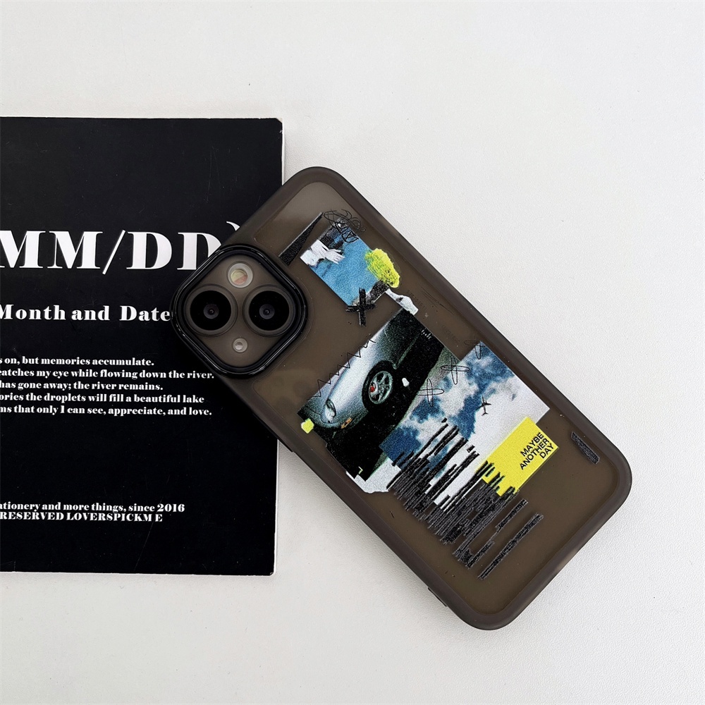 IPHONE  Luxury Silicone Clear Case High Street Hip-hop Street Culture Bumper Untuk Iphone14 13 11 12 Pro Max Mini XR X XS Plus Plating Lembut Shockproof Cover