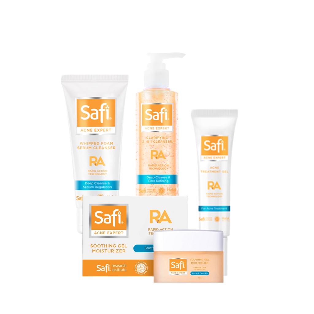 Safi Acne Expert - PAKET AE / Whipped Foam|2in1 Cleanser | Treatment Gel | Soothing | Sebum Control