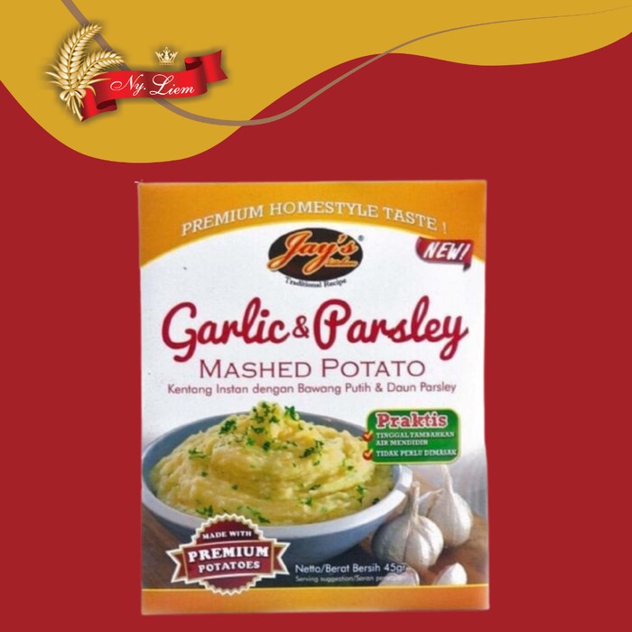 JAY'S Garlic &amp; Parsley Mashed Potato - Kentang Instant 45 gram