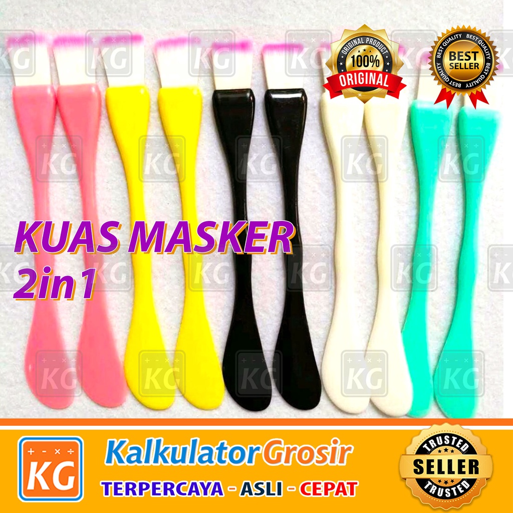 Kuas Masker Wajah 2 In 1 / Facial Mud Mask Brush / Spatula 2 in 1 Warna