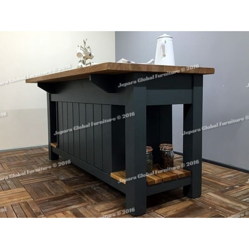 Kitchen Island Meja Dapur Dark grey cabinet ( meja dapur duco,meja makan,meja bar,mini bar )