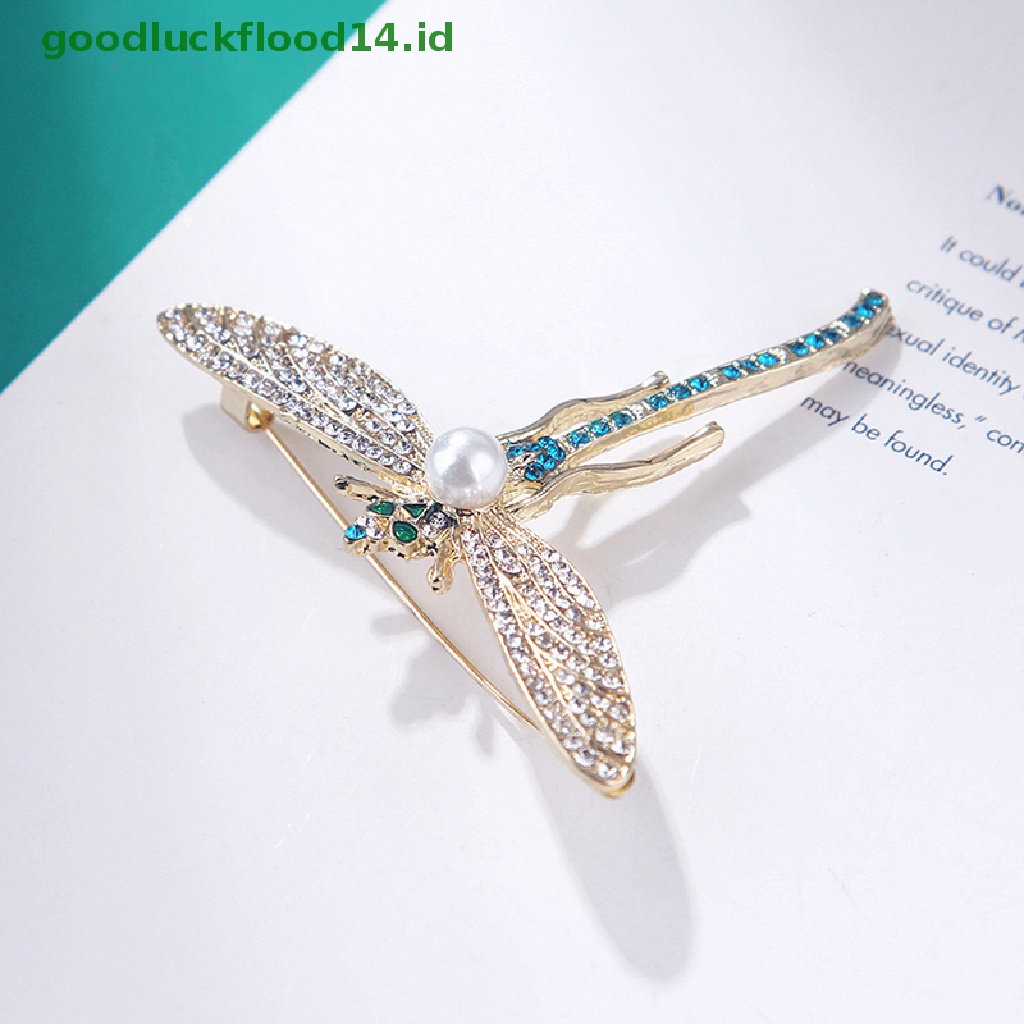 [GOOGFOUR] Bros Capung Mutiara Berlian Imitasi Untuk Wanita Baroque Trendy Elegan Brooch Pins [TOP]