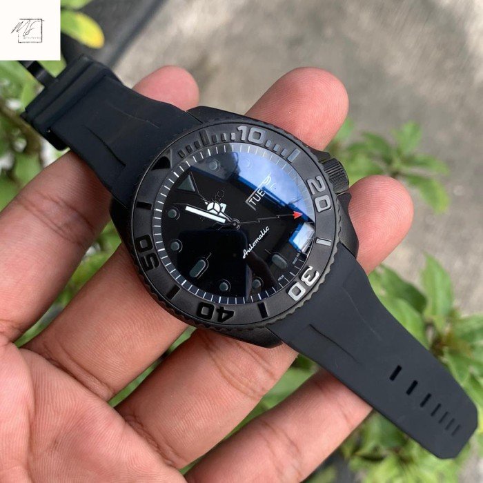 Mod Seiko Yacht Master NH35 Automatic Seiko Mod Rubber Black