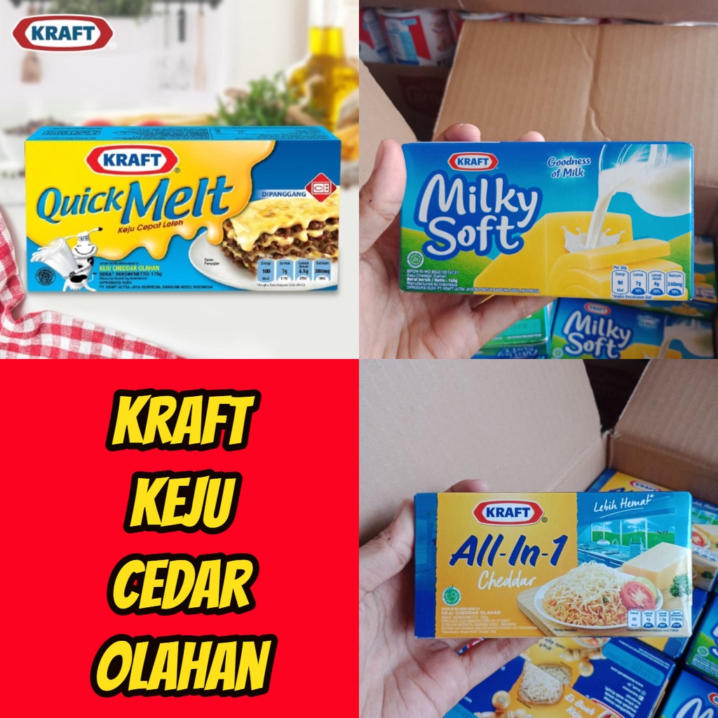 

Kraft Keju Cheddar All In 1 / Quick Melt Mozza