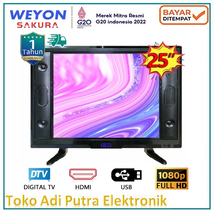 Weyon TV LED 25 inch Digital TV HD Televisi LED (Model TCLG-W25CWIDE) Garanis 1 Tahun