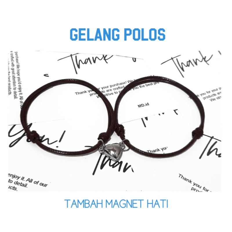 MD.id GELANG COUPLE MAGNET HATI || 2 pcs/1 pasang