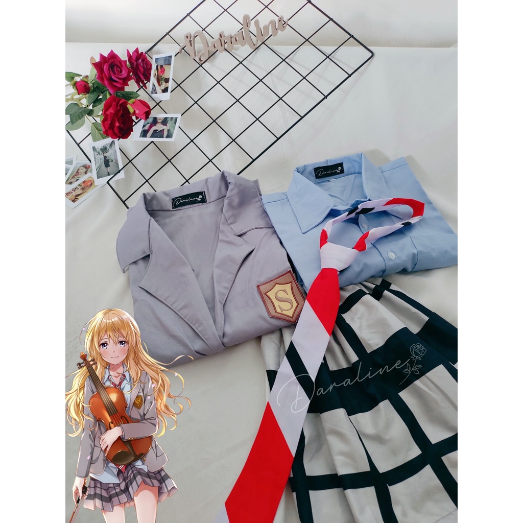 KOSTUM COSPLAY KAORI MIYAZONO SHIGATSU WA KIMI NO USO