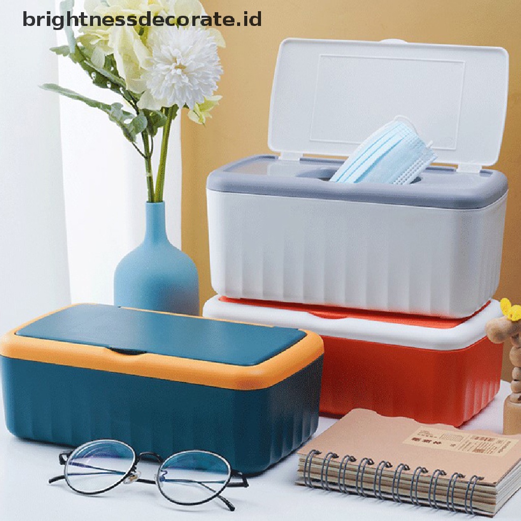 [Birth] Newly Desktop Tissue Box Holder Modern Tahan Debu Mudah Digunakan Tisu Basah Dispenser Holder Wadah Tisu Lap Serbet Organizer [ID]