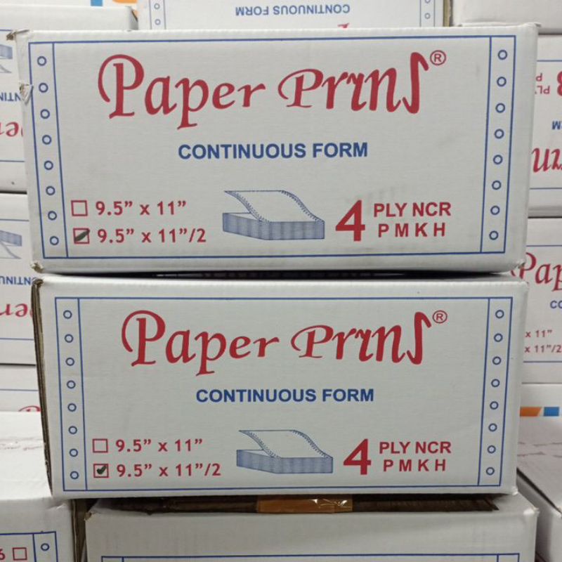 

CONTINUOS FORM PAPER PRYNS 91/2 X 11/2 4PLY WARNA(KHUSUS INSTAN)